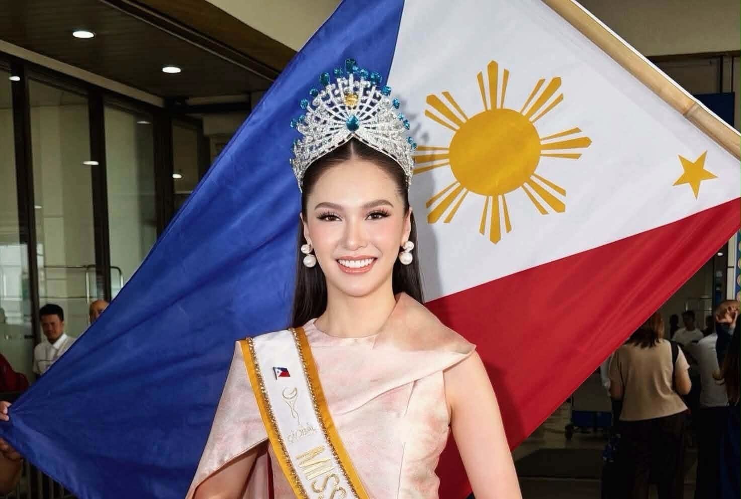 "Filipina beauty queen Jayvee Lyn Lorejo heads to Thailand to represent the Philippines at Miss Global 2026."